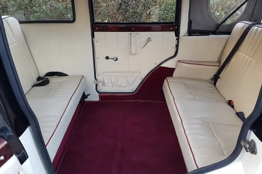 Ivory 1930s-style Beauford open tourer wedding car