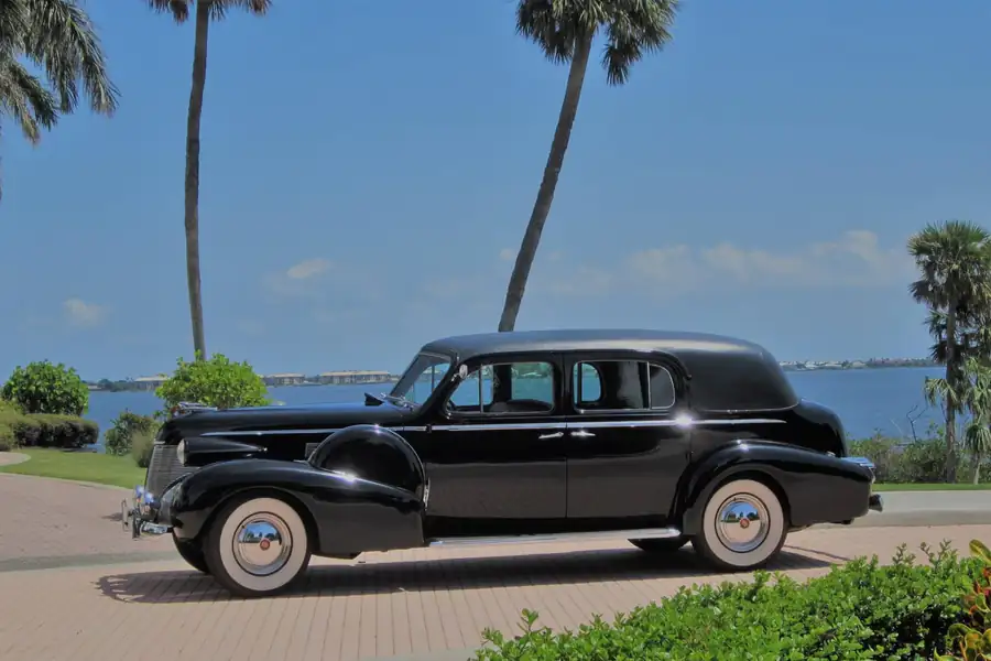 Black 1939 Cadillac Fleetwood vintage limousine