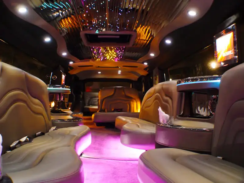 White Hummer H2 stretch limousine