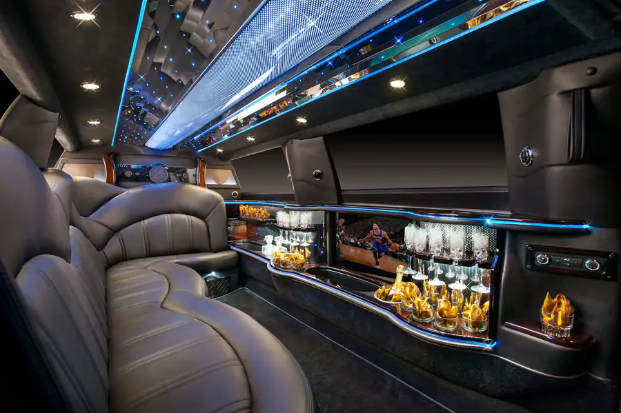 Black Lincoln stretch limousine